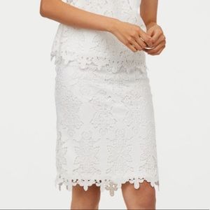H&M lace white skirt